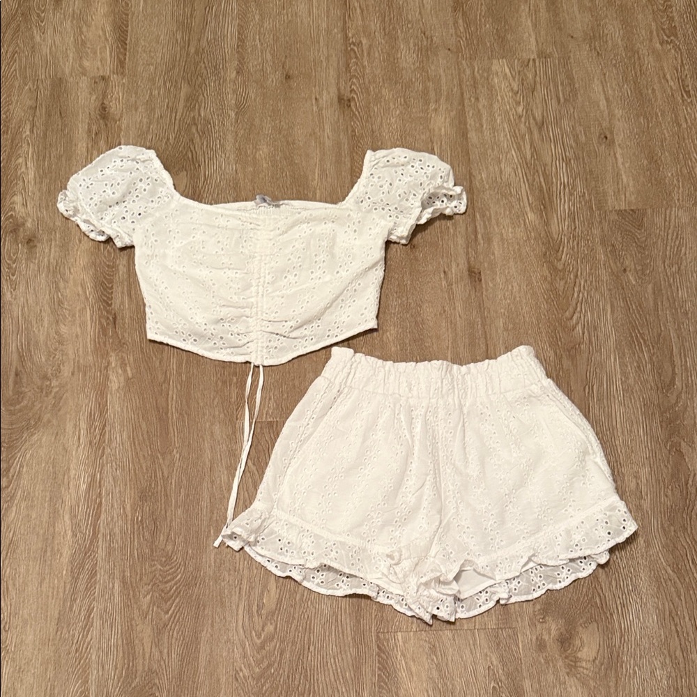 Hollister White Eyelet Set